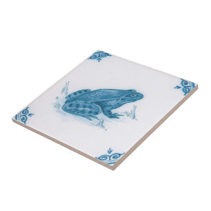 Azulejo Repro Blue and White Flog Delft Tile