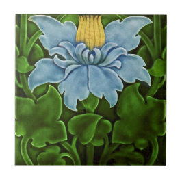 Azulejo Repro c1900 Faux Relief Art Noveau Majolica Floral