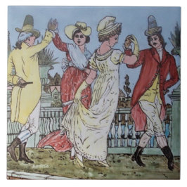 Azulejo Repro colorido c.1900 Walter Crane Nursery Rhyme