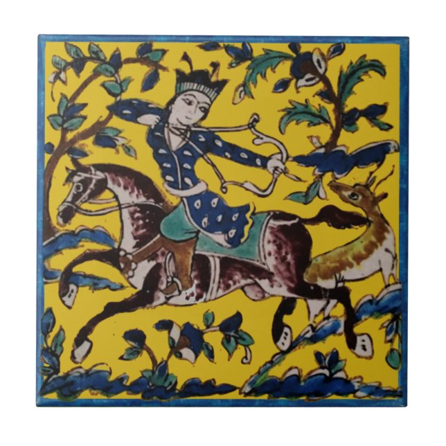 Azulejo Repro de la caza de venados del siglo XIX (Frente)