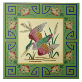 Azulejo Repro de pájaro estético asiático 2° de Pair Minto