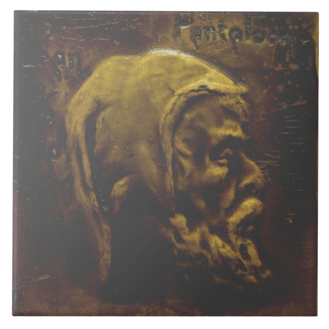 Azulejo Repro Dutch Faux Relief Gray Beat Face Tile (Frente)