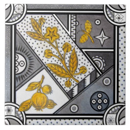 Azulejo Repro Eastlake Estético Negro Gris Oro