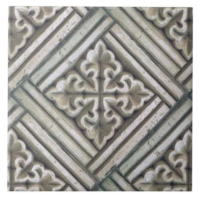 Azulejo Repro Español Maure Floral Pattern Faux relief Ti (Frente)