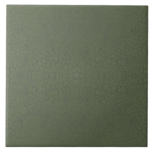Azulejo Repro Faux Crackle Glaze Green Tile