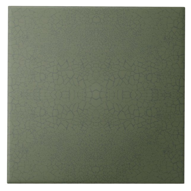 Azulejo Repro Faux Crackle Glaze Green Tile (Frente)