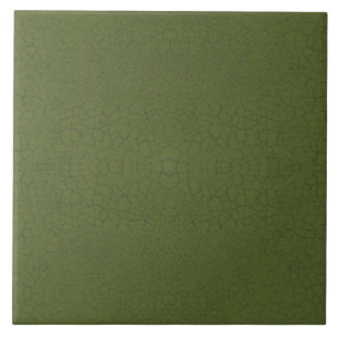 Azulejo Repro Faux Crackle Glaze Green Tile