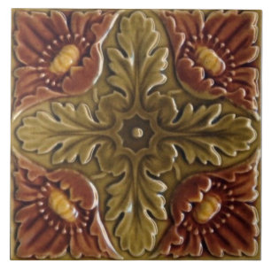 Azulejo Repro Faux Relief T.R. Boote Majolica