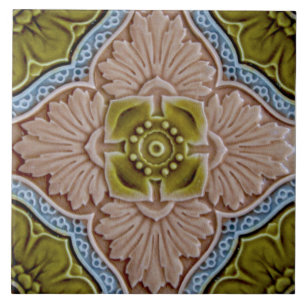 Azulejo Repro Sherwin & Cotton Moldeado Majolica Vidrio Ar
