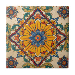 Azulejo Reproducción Colorida Iznik Persa Turca Pintada a