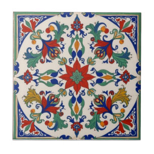 Azulejo Reproducción Colorida Iznik Persa Turca Pintada a 