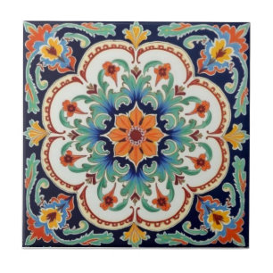 Azulejo Reproducción Colorida Iznik Persa Turca Pintada a 