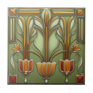 Azulejo Reproducción de arte antiguo Nouveau
