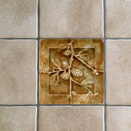 Azulejo Reproducción de hormigón de pino de Art Nouveau vi