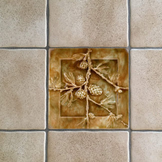 Azulejo Reproducción de hormigón de pino de Art Nouveau vi