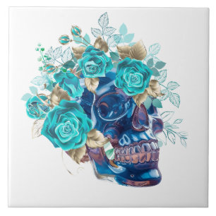 Azulejo Requiem Flor Azul