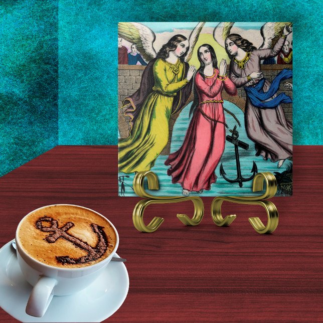 Azulejo Rescatan a Santa Filomena de ahogarse (Subido por el creador)