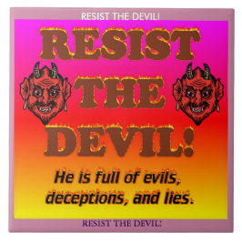 Azulejo ¡Resista al diablo!