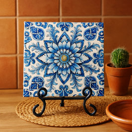 Azulejo Respaldo continuo azul mexicano