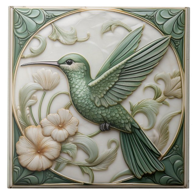 Azulejo Respaldo falso de Left Sage Hummingbird (Frente)