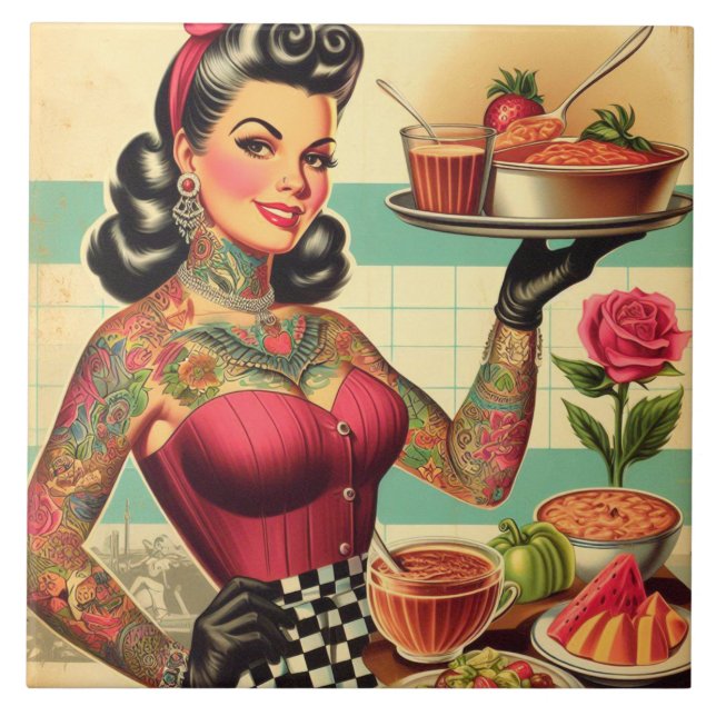 Azulejo Restaurante con cocina (Frente)