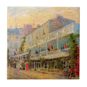 Azulejo Restaurante Sirene, Asnières por Vincent van Gogh