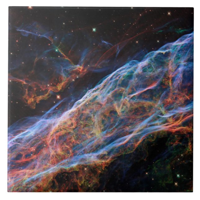 Azulejo Restos de Supernova de la Nebulosa del Velo Telesc (Frente)