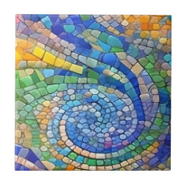 Azulejo Resumen Arena y olas oceánicas Arte de mosaico al 