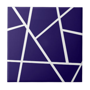 Azulejo Resumen Art Dark Blue Minimalismo blanco oscuro