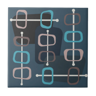 Azulejo Resumen Art Hollow Rocks Verde azulado