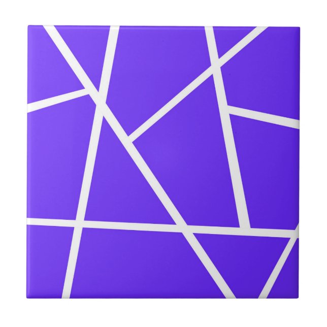 Azulejo Resumen Art Lavender Blue Purple White Minimalismo (Frente)