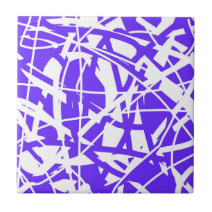Azulejo Resumen Art Lavender Blue Purple White Minimalismo