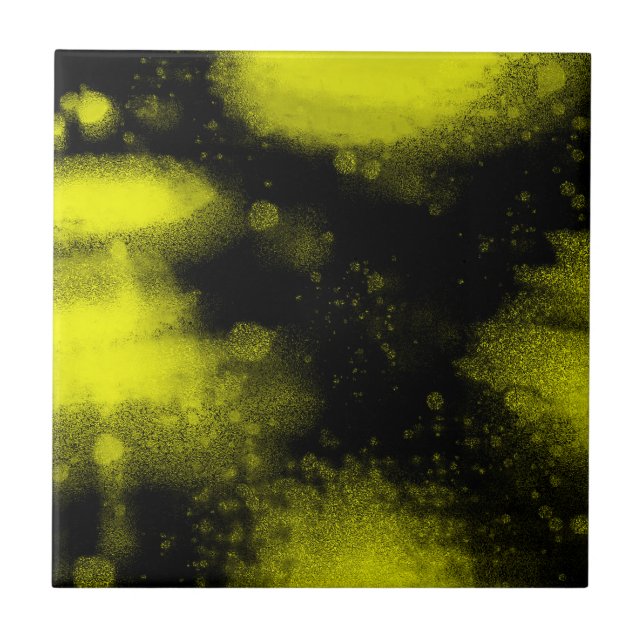 Azulejo Resumen Art Minimalismo Amarillo negro (Frente)