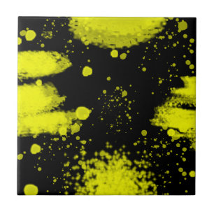 Azulejo Resumen Art Minimalismo Amarillo negro