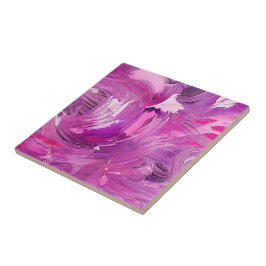 Azulejo Resumen Art Moderno Púrpura Rosa Blanco