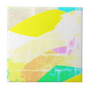 Azulejo Resumen Art Pastel Amarillo Lavado Efecto Desapare