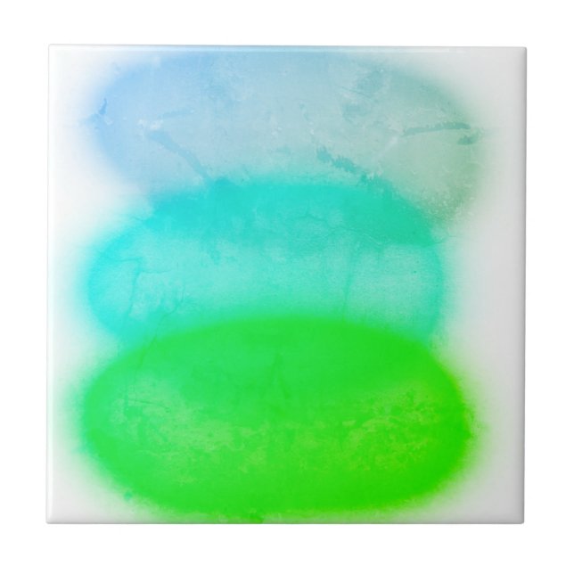 Azulejo Resumen Art Pastel Colores Turquesa (Frente)