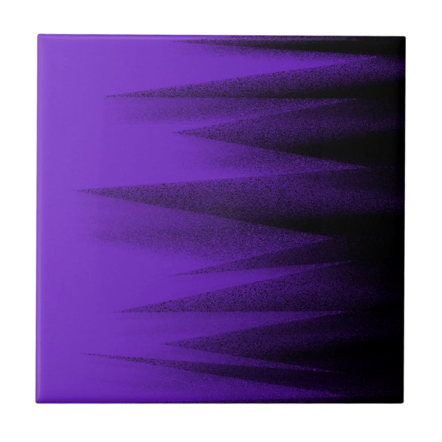 Azulejo Resumen Art Pastel Lavender Purple Black (Frente)
