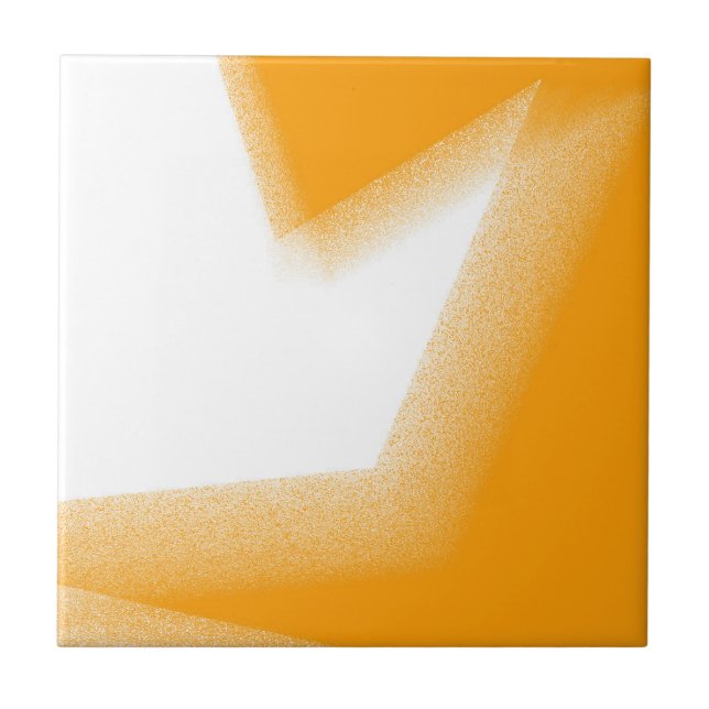 Azulejo Resumen Art Pastel Naranja Blanco (Frente)
