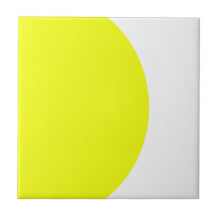 Azulejo Resumen Arte Amarillo Mínimo Blanco