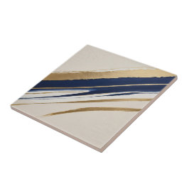 Azulejo resumen azul dorado y beige