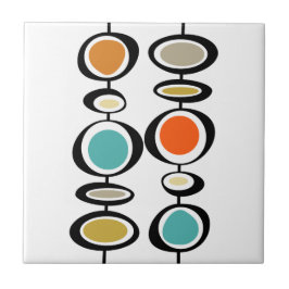 Azulejo Resumen Círculos a mediados del siglo Moderno Retr