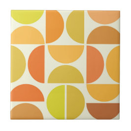 Azulejo Resumen Círculos modernos de mediados del siglo XX