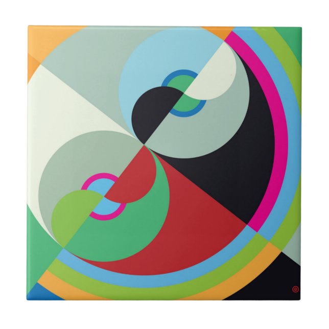 Azulejo Resumen Círculos Tile Cerámico (Frente)