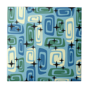 Azulejo Resumen cósmico moderno Retro Mid Century