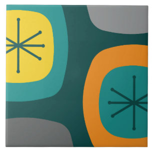 Azulejo Resumen de arte Verde azulado multicolor de los añ