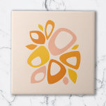 Azulejo Resumen de color amarillo marino moderno y elegant<br><div class="desc">Resumen Moderno De Mediados Del Siglo. Tiene una serie de formas orgánicas con una hermosa gama de colores. Este diseño será una gran adición a cualquier decoración de casa. Perfecto para los amantes del retro y del estilo vintage. También es un gran regalo para los cumpleaños y Navidades.</div>