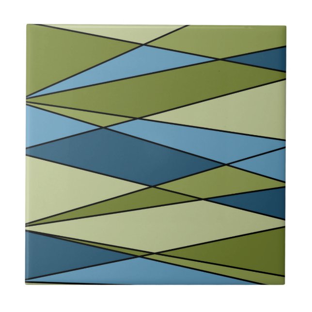 Azulejo Resumen de formas geométricas modernas triángulos  (Frente)
