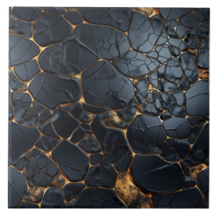 Azulejo Resumen de lujo negro y oro