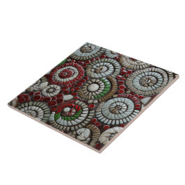 Azulejo Resumen de mármol rojo y verde de los navidades